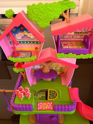 Pinypon Casa Árbol y Coche Rosa