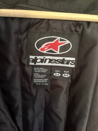 Chaqueta Cuero Alpinestars Moto Talla 64