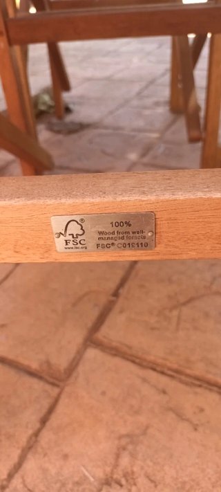 Sillas plegables de madera y tela