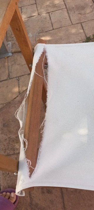 Sillas plegables de madera y tela