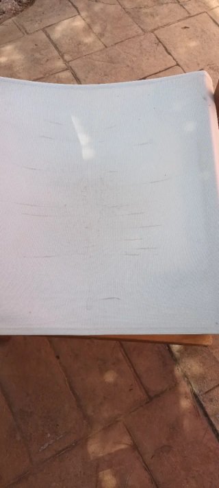 Sillas plegables de madera y tela