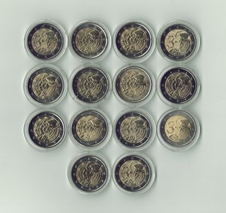 Lote 14 Monedas Conmemorativas 2€ Erasmus