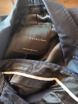 Traje Zara Man S/34-36 Azul