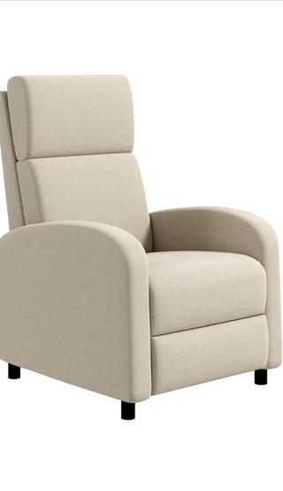 Sillón reclinable color crema