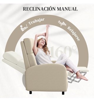 Sillón reclinable color crema/lactancia /relajacio