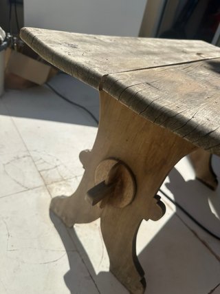 Banco de madera rústico para plantas