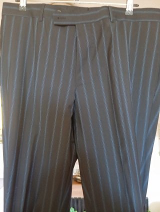 Traje Hugo Boss Negro Rayas Finas