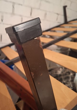 Somier con patas y colchón 105 cm