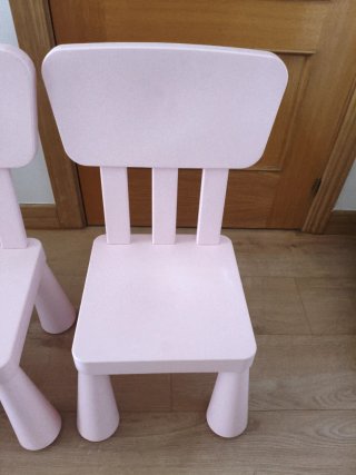 2 Sillas Infantiles Rosa Ikea