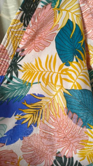 Kimono Zara estampado hojas