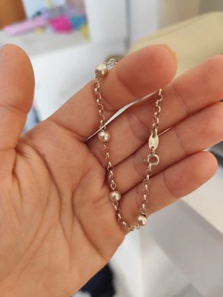 Pulsera plata bolitas niña/muñeca