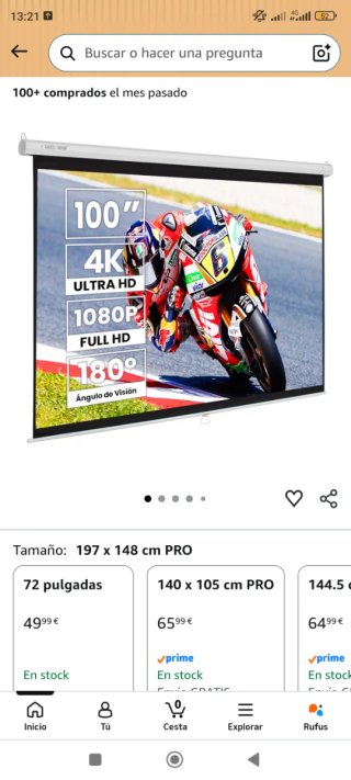 Pantalla Proyector LUXSCREEN 100"