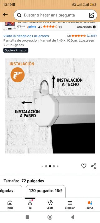 Pantalla Proyector LUXSCREEN 100"