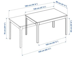 Mesa IKEA EKEDALEN extensible + 4 sillas EKEDALEN