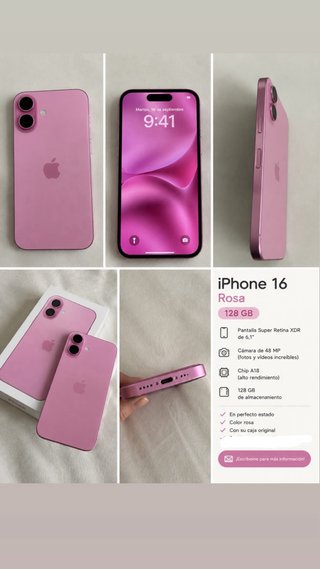 iPhone 16 Rosa 128 GB
