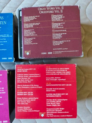 36CDs= 10€. Bach.  Cantatas, Organo, Clavicordio