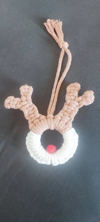 Renna Macramè Decorazione Natalizia