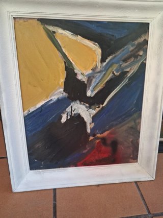 Óleo sobre tabla abstracto