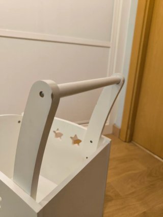 Carro andador juguetero madera blanco. Vertbaudet