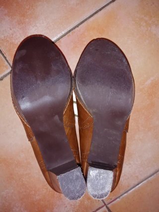 Botines tacón Oxford Marypaz Marrones