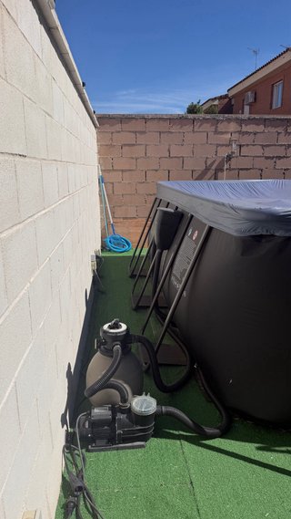 Piscina Rectangular Metal y Plástico