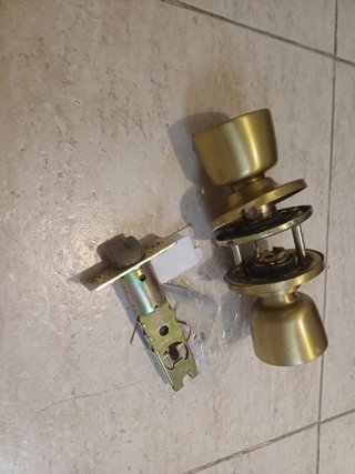 2 Juegos Pomos Puerta Acabado Dorado