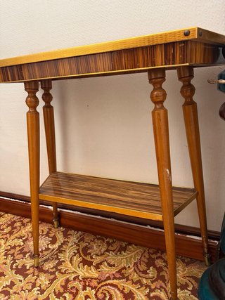 Espejo y mesa auxiliar vintage madera