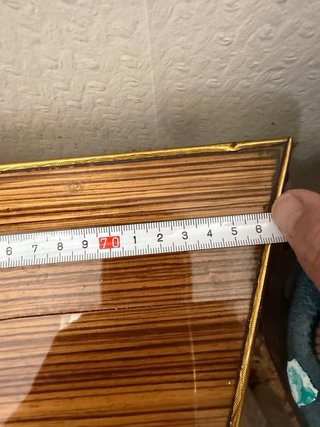 Espejo y mesa auxiliar vintage madera