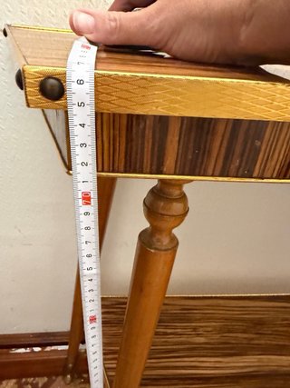 Espejo y mesa auxiliar vintage madera