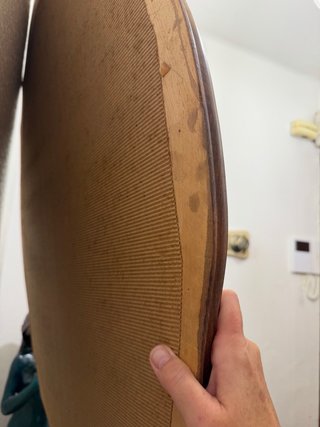 Espejo y mesa auxiliar vintage madera
