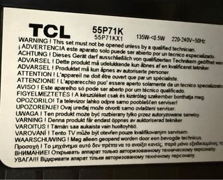 TCL 55P71K Smart TV para piezas, reparación