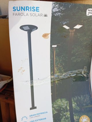 Farola Solar Sunrise 1200 Lúmenes Exterior