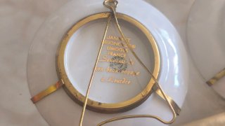 Pareja Platillos Porcelana Limoges Vintage Lourdes