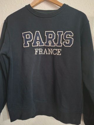 Sudadera Paris France Mujer Azul