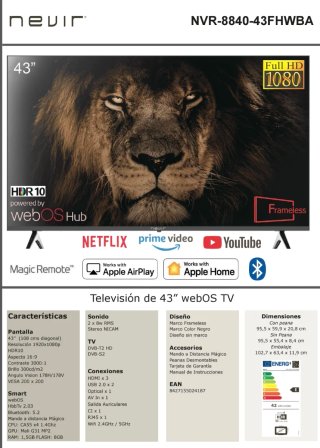 Televisor Nevir 43 Full HD webOS