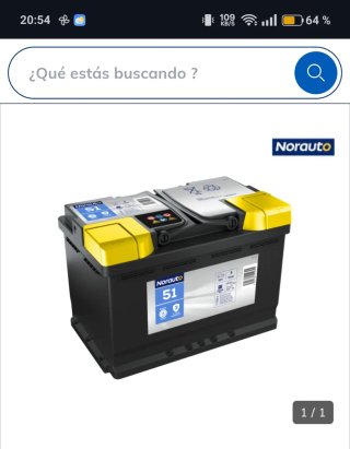 Batería NORAUTO BV51 AGM 70Ah 720A