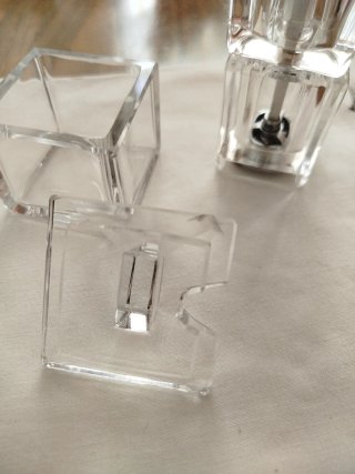 Set Especieros Cristal Cuadrados