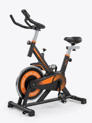 Bicicleta Estática Spinning Negra/Naranja