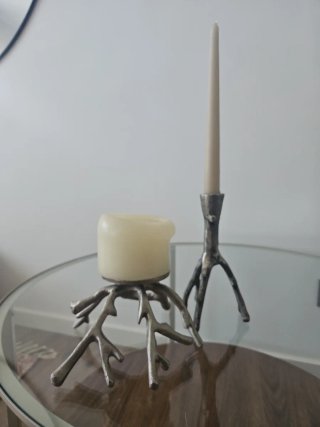 Juego Candelabros Rama Zara Home Plata
