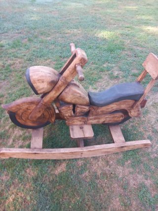 Moto balancín de madera maciza