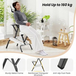 COSTWAY Silla de Masaje Plegable Altura Ajustable