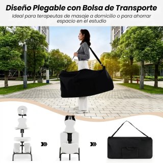 COSTWAY Silla de Masaje Plegable Altura Ajustable