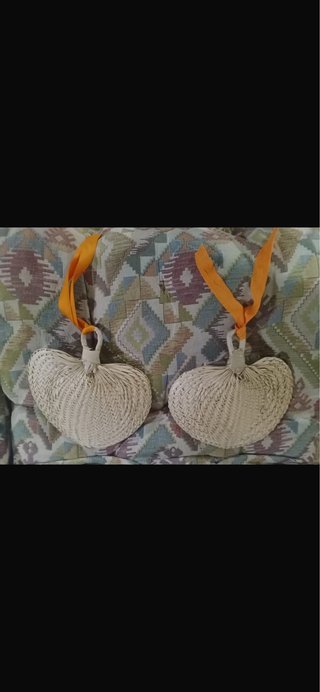 Set 3 ventagli vintage beige e arancio