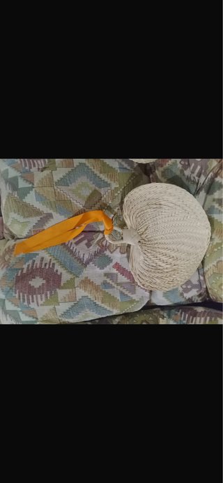 Set 3 ventagli vintage beige e arancio