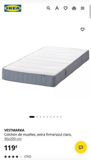 Estructura cama IKEA NEIDEN pino 90x200