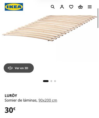 Estructura cama IKEA NEIDEN pino 90x200