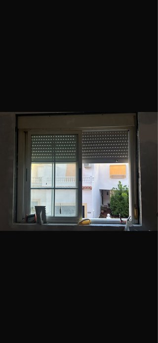 3 Ventanas corredera aluminio blanco con persiana