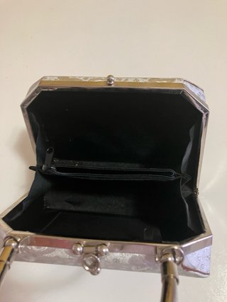 Bolso de fiesta plata mariposas