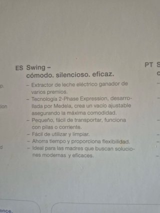 Sacaleches Medela Swing 2 Fases