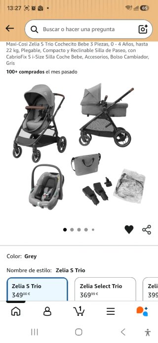 Maxi-Cosi Zelia S Trio Cochecito 3 Piezas
